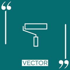 Poster - painting roller vector icon Linear icon. Editable stroke line