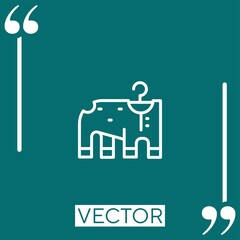 Poster - pet dress vector icon Linear icon. Editable stroke line