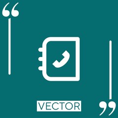 Poster - phone book vector icon Linear icon. Editable stroke line