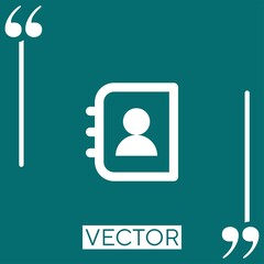 Poster - phone book   vector icon Linear icon. Editable stroke line