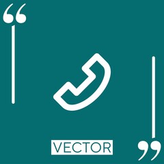 Poster - phone call vector icon Linear icon. Editable stroke line