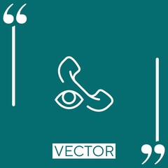 Poster - phone call    vector icon Linear icon. Editable stroke line