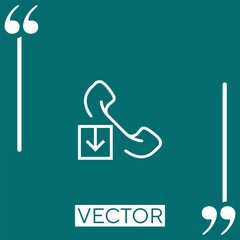 Poster - phone call    vector icon Linear icon. Editable stroke line