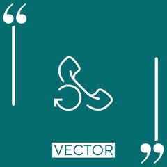 Poster - phone call    vector icon Linear icon. Editable stroke line