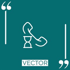 Poster - phone call    vector icon Linear icon. Editable stroke line
