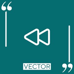 Fototapete - rewind double arrows outline Linear icon. Editable stroke line