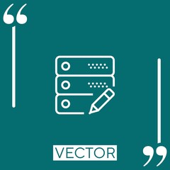 Poster - server    vector icon Linear icon. Editable stroke line