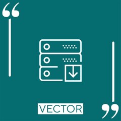 Poster - server    vector icon Linear icon. Editable stroke line
