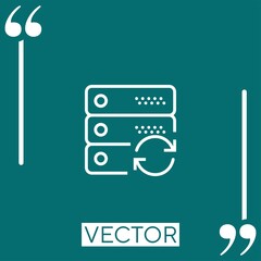 Poster - server    vector icon Linear icon. Editable stroke line