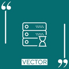 Poster - server    vector icon Linear icon. Editable stroke line