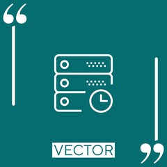 Poster - server    vector icon Linear icon. Editable stroke line
