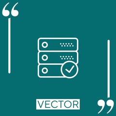 Poster - server   vector icon Linear icon. Editable stroke line