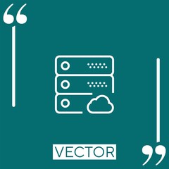 Poster - server   vector icon Linear icon. Editable stroke line