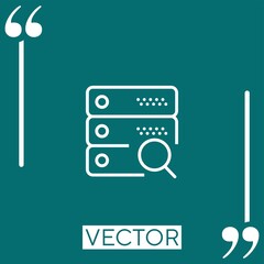Poster - server   vector icon Linear icon. Editable stroke line