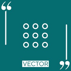 Poster - setup dots Linear icon. Editable stroke line
