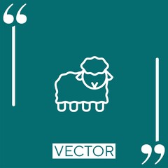 Poster - sheep vector icon Linear icon. Editable stroke line