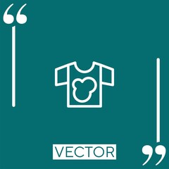Poster - shirt   vector icon Linear icon. Editable stroke line