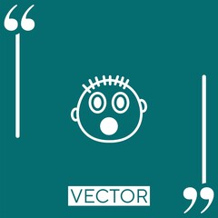Poster - shocked   vector icon Linear icon. Editable stroke line
