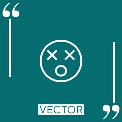Poster - shocked   vector icon Linear icon. Editable stroke line