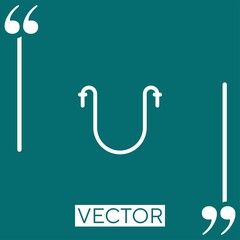 Poster - skipping rope vector icon Linear icon. Editable stroke line
