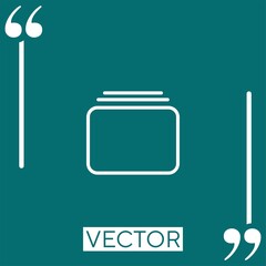 Poster - small rectangle with two horizontal lines on top Linear icon. Editable stroke line
