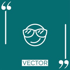 Poster - smug   vector icon Linear icon. Editable stroke line