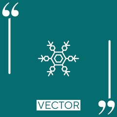 Poster - snowflake    vector icon Linear icon. Editable stroke line