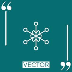 Poster - snowflake    vector icon Linear icon. Editable stroke line