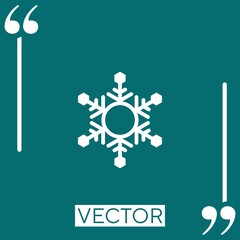 Poster - snowflake    vector icon Linear icon. Editable stroke line