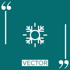 Poster - snowflake    vector icon Linear icon. Editable stroke line