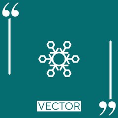 Poster - snowflake    vector icon Linear icon. Editable stroke line