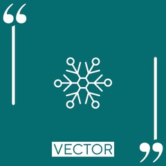 Poster - snowflake    vector icon Linear icon. Editable stroke line