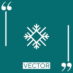 Poster - snowflake    vector icon Linear icon. Editable stroke line