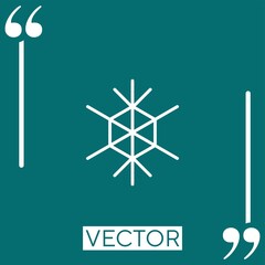 Poster - snowflake    vector icon Linear icon. Editable stroke line