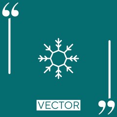 Poster - snowflake    vector icon Linear icon. Editable stroke line