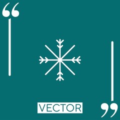Poster - snowflake   vector icon Linear icon. Editable stroke line
