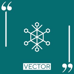 Poster - snowflake    vector icon Linear icon. Editable stroke line