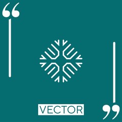 Poster - snowflake    vector icon Linear icon. Editable stroke line