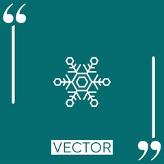 Poster - snowflake    vector icon Linear icon. Editable stroke line