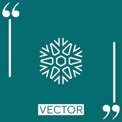 Poster - snowflake    vector icon Linear icon. Editable stroke line