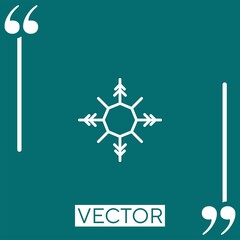 Poster - snowflake    vector icon Linear icon. Editable stroke line
