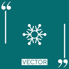 Poster - snowflake    vector icon Linear icon. Editable stroke line