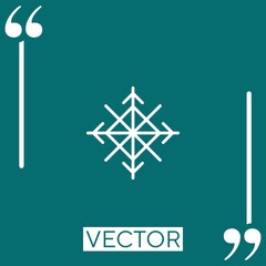 Poster - snowflake    vector icon Linear icon. Editable stroke line