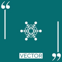 Poster - snowflake    vector icon Linear icon. Editable stroke line