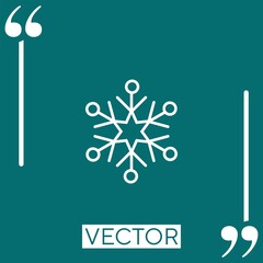 Poster - snowflake    vector icon Linear icon. Editable stroke line