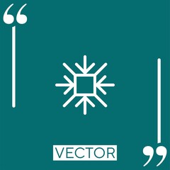 Poster - snowflake   vector icon Linear icon. Editable stroke line
