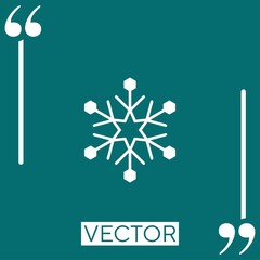 Poster - snowflake    vector icon Linear icon. Editable stroke line