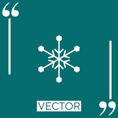 Poster - snowflake    vector icon Linear icon. Editable stroke line