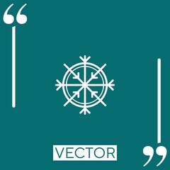 Poster - snowflake    vector icon Linear icon. Editable stroke line