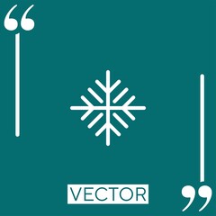 Poster - snowflake    vector icon Linear icon. Editable stroke line
